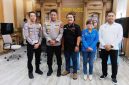 Dari kiri kedua, Kapolres Klaten, AKBP Moh. Faruk Rozi, S.H., S.I.K., M.Si, Kasat Reskrim AKP Taufik Frida Mustofa (baju putih), dan Kasat Lantas, AKP Wendi Andranu (paling kiri)