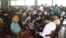 Nampak para peserta sedang mengikuti Kapolres Cup Turnamen E-Sport Mobile Legend Season 2.