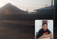 Kolase foto: Nampak tumpukan batu split dari pabrik pengolahan batu, dan kepala SPPG Sucenjurut Engah Muhammad Hanif Hidayat.