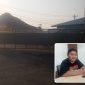 Kolase foto: Nampak tumpukan batu split dari pabrik pengolahan batu, dan kepala SPPG Sucenjurut Engah Muhammad Hanif Hidayat.
