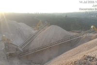 Lokasi mesin pemecahan batu (crusher) milik PT Batu Sinar Cemerlang, di Jurangjero, Kec. Bogorejo, Kab. Blora.