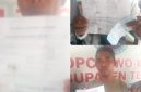 Sejumlah siswa diduga korban LPK Nakula Kestaria Indonesia, saat menunjukan bukti pembayaran untuk pelatihan kerja.