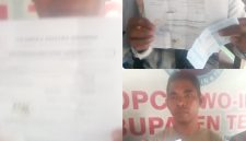 Sejumlah siswa diduga korban LPK Nakula Kestaria Indonesia, saat menunjukan bukti pembayaran untuk pelatihan kerja.