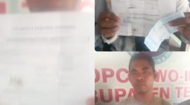 Sejumlah siswa diduga korban LPK Nakula Kestaria Indonesia, saat menunjukan bukti pembayaran untuk pelatihan kerja.
