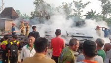 Lokasi kebakaran rumah di dusun Sambirejo, RT 04 RW 04 Desa Putatnganten, Kec. Karangrayung, Kab. Grobogan.