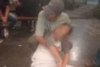 Kondisi Triyono, usai terjatuh di dalam sebuah kafe. 